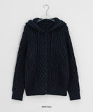 Dimtro Cable Hood Knit Cardigan