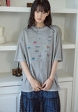 Dino Stitch Embroidered Pigment Short Sleeve Tee