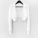 Netted Fur Bolero Cardigan