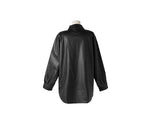 Homin Over Leather Collar Jacket