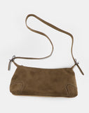 Naon suede cross shoulder bag