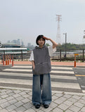 [unisex] Foremt Stripe Over Hood Vest