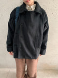 Rimlo Belt Double Button High Neck Coat