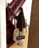 Kimu Leopard Baguette Shoulder Bag