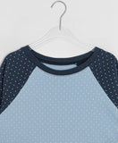 [BAONHAUS] Hirun Dot Color Matching Raglan Short Sleeve Tee