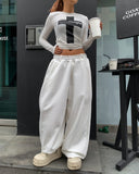 Nuzz Pintuck Belted Balloon Sweatpants