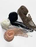 Dreamer Summer See-Through Punching Embroidered Scarf