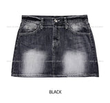 Ant Row Washing Denim Mini Skirt