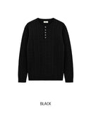 [UL] Mua Cable Henley Neck Basic Knit