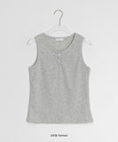 Tintree ribbed button sleeveless