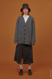 Heavy Overfit Rams Wool Cardigan