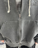 Hamel Pigment Embroidery Hooded Zip-up