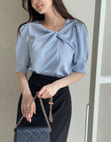 Keron Twist Puff Blouse