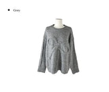 Megan Ribbon Overfit Round Knit