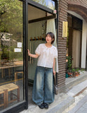 Henville Washing Denim Balloon Wide Pants