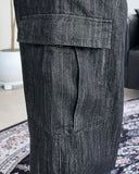 Toering non-fade denim cargo pants