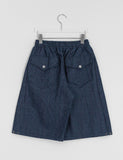 [unisex] Rimmo Snap Stripe Denim Bermuda Pants
