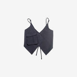 Ronean String Pocket Unbalanced Vest