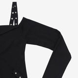 Gency Unbalanced Crop Off Shoulder