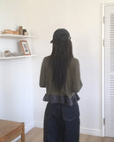 Chavel Button Back Adjust Wide Denim Pants