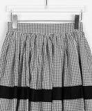 Tuha Check Banding Tiered Mini Skirt