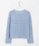 Pulling Flower Round Knit Cardigan