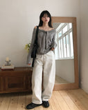 Machi Adjust Stitch Cotton Balloon Pants