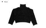 Milan Turtleneck Cable Cropped Knit