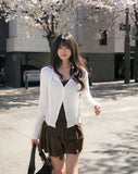 Mood Strap Ribbed Cardigan