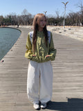 Lean String Hood Cap Crop Windbreaker