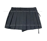 micro pleats strap skirt pants
