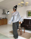 Pona Pintuck Washed Diagonal Cargo Pants