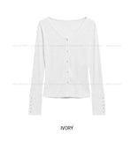 Luca V-neck Button Tencel Cardigan