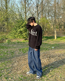 Bowen two-tuck balloon denim pants