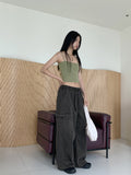 Ripped Stripe Dangara Square Crop Sleeveless