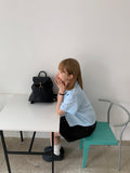 Jobe Black Leather Bokjori Backpack