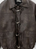 Luke Leather Duffel Blouson