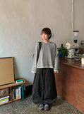 [BAONHAUS] Gilmove Layered Color Matching Long Sleeve Tee