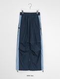 [unisex] Holet side color matching nylon wide pants