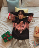 Noise Mohair Jacquard Over Knit