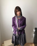 Omic Side Frill Knit Cardigan