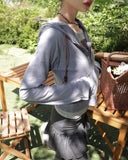 [MADE] Tutty Vintage Wood Slab Cropped Hood Zip-Up