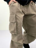 Slay big pocket straight corduroy pants