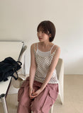 Hannew Dot Summer Sleeveless Cardigan Set