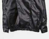 Allin Belt Overfit Leather Jacket Jumper