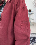 Off Dyeing Crop Work Jacket