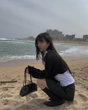 [A/M] Ringring Strap Bolero Cardigan