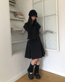 Jea Bean Button Jacket Midi Skirt Set