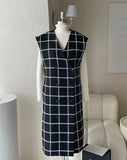 Neti Check Vest Tweed One Piece