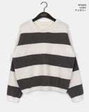 Keing Poyong Boucle Stripe Round Knit